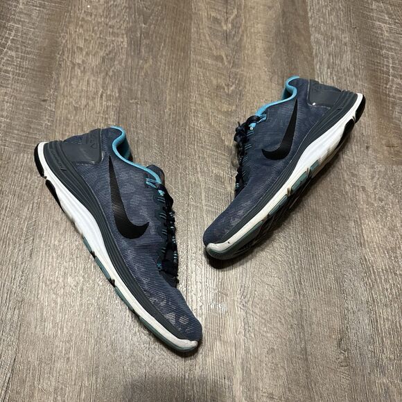 LunarGlide+ 5 'Shield Pack - Dark Armory Blue Cheetah‎ Leopard Print Womens 7 - Picture 1 of 6